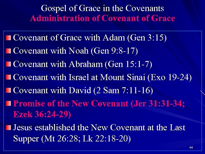 Gospel of Grace in the Covenants Administration of Covenant of Grace with Adam (Gen