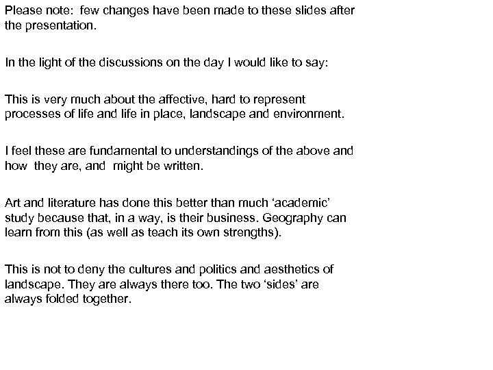 Please note: few changes have been made to these slides after the presentation. In