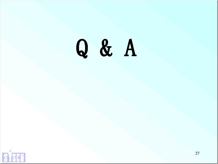 Q & A 27 