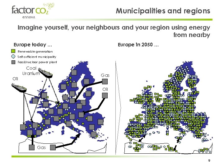 Municipalities and regions Imagine yourself, your neighbours and your region using energy from nearby