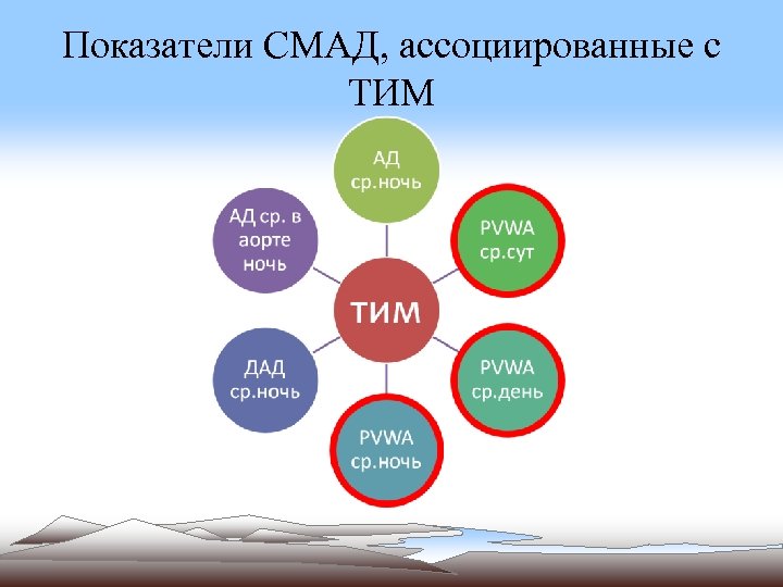 Показатели СМАД, ассоциированные с ТИМ 