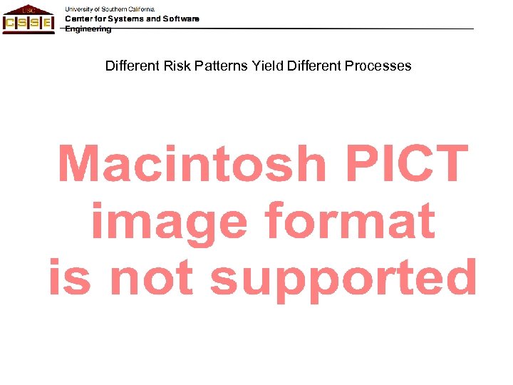 Different Risk Patterns Yield Different Processes 