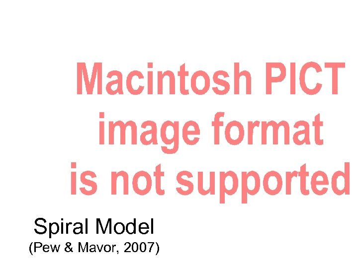 Spiral Model (Pew & Mavor, 2007) 