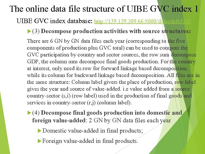 Measures Of Participation In Global Value Chains And