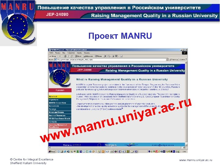 Проект MANRU niy ru. u an w. m w c. ru ar. a w