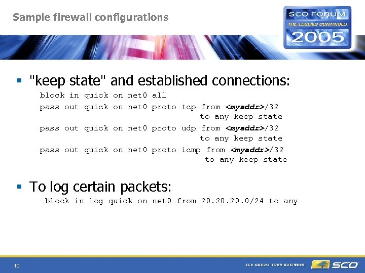 Sample firewall configurations § 