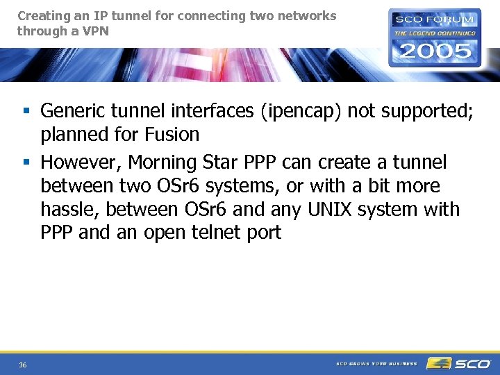 Creating an IP tunnel for connecting two networks through a VPN § Generic tunnel