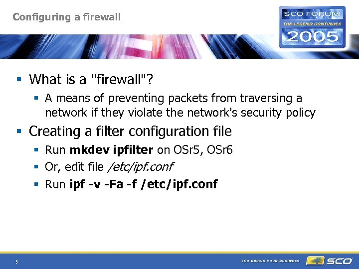 Configuring a firewall § What is a 