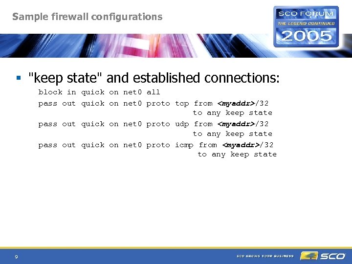 Sample firewall configurations § 