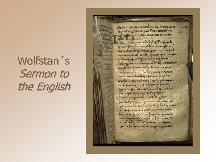 Wolfstan´s Sermon to the English 