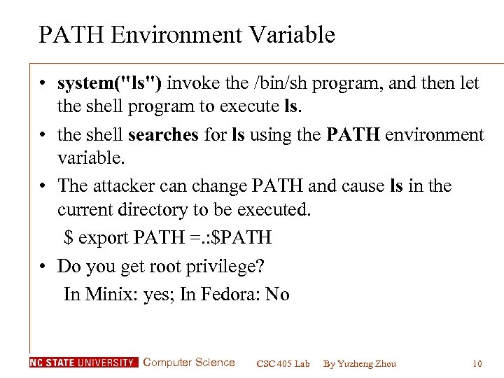 PATH Environment Variable • system(