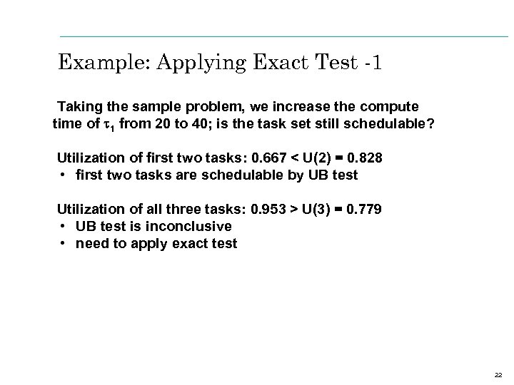 Example: Applying Exact Test -1 Taking the sample problem, we increase the compute time