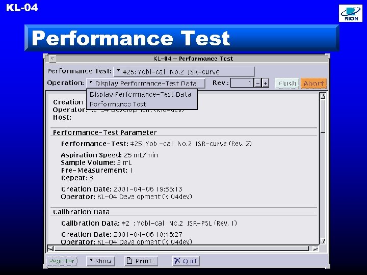 KL-04 Performance Test 