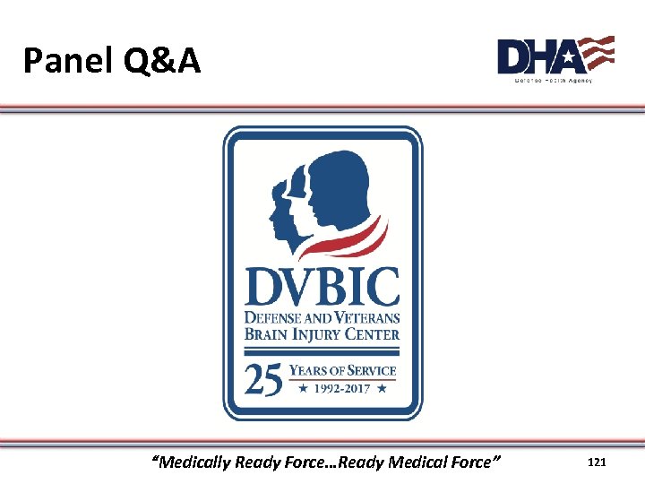 Panel Q&A “Medically Ready Force…Ready Medical Force” 121 