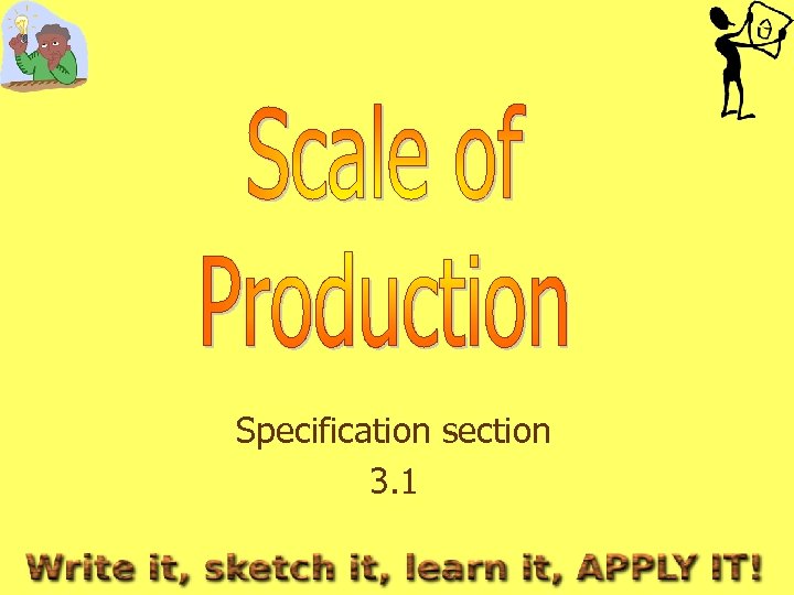 Specification section 3. 1 