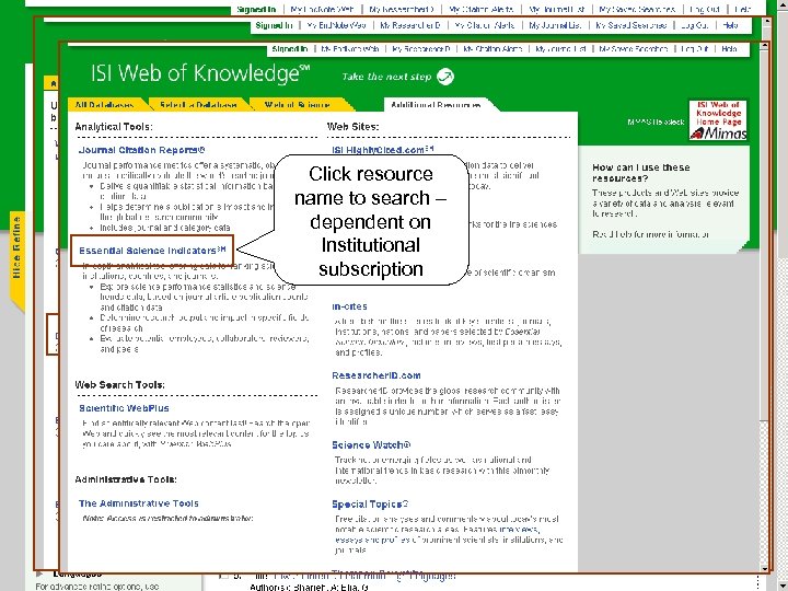 Select a database Click to select Click resource additional name to search – resource