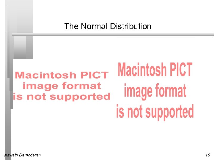 The Normal Distribution Aswath Damodaran 16 