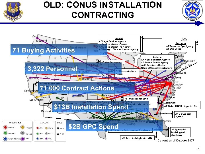 OLD: CONUS INSTALLATION CONTRACTING Bolling AF Legal Services Agency AF Medical Support Agency AF