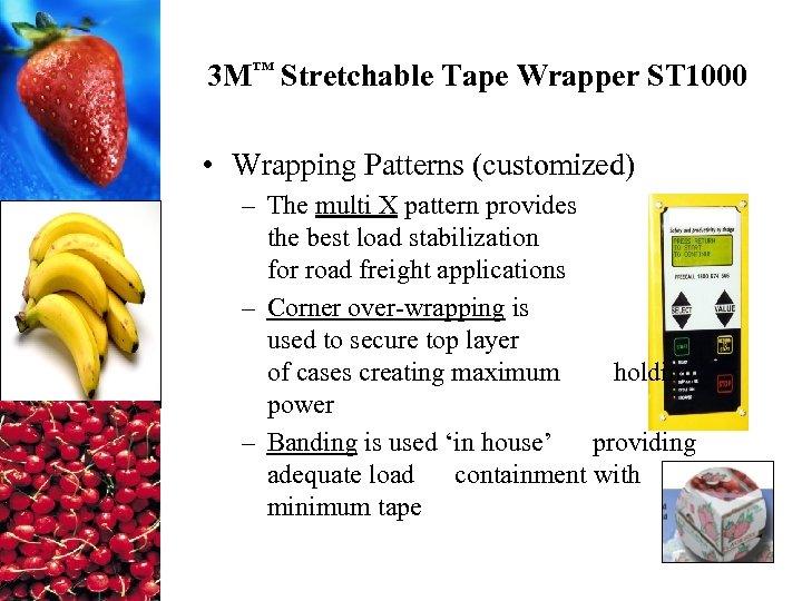 3 M™ Stretchable Tape Wrapper ST 1000 • Wrapping Patterns (customized) – The multi