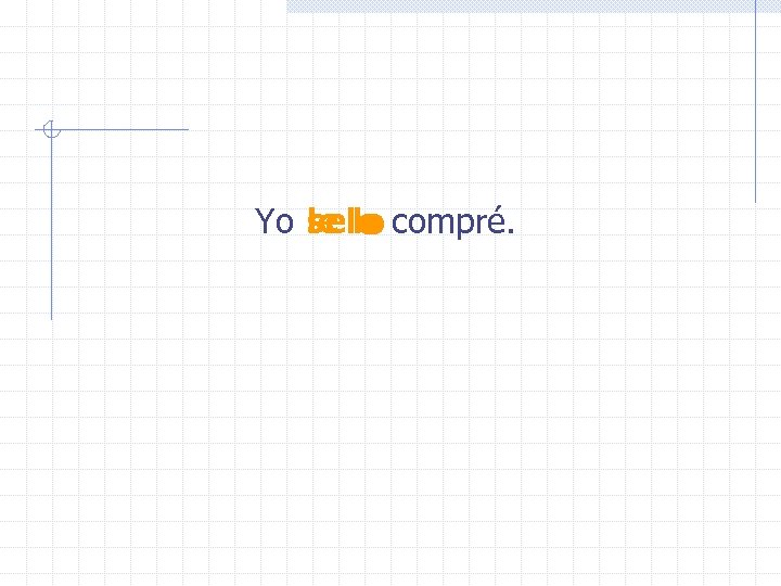 Yo le lo compré. se lo 