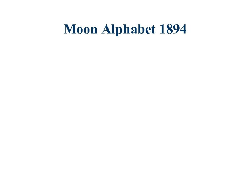 Moon Alphabet 1894 