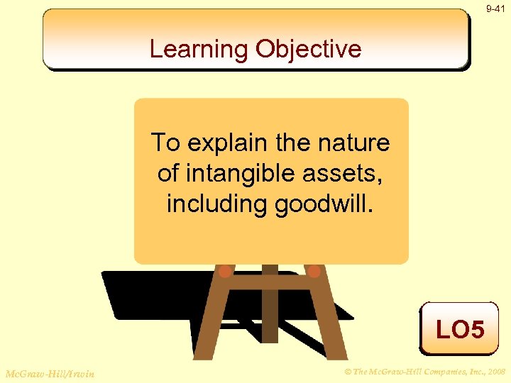 9 -41 Learning Objective To explain the nature of intangible assets, including goodwill. LO