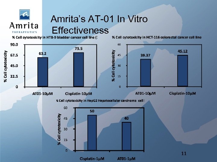Amrita’s AT-01 In Vitro Effectiveness 11 