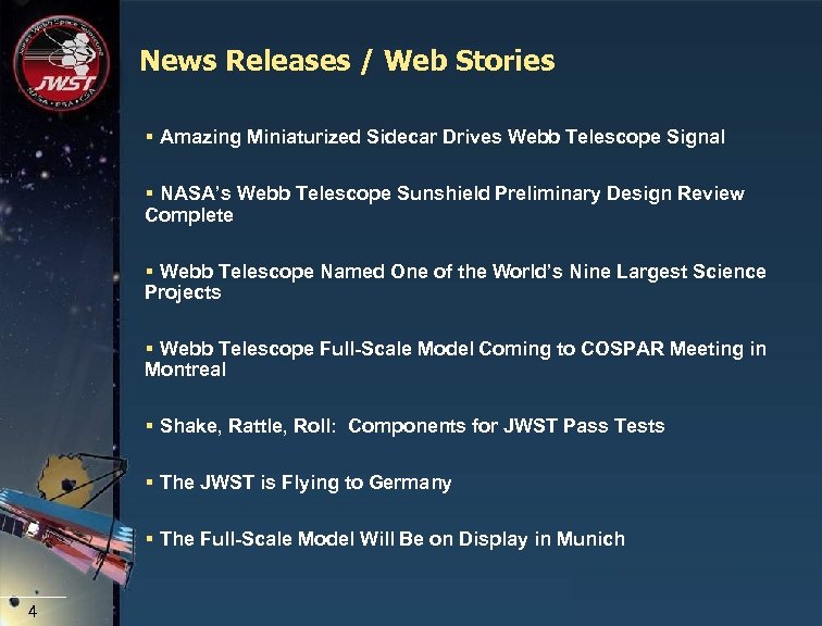 News Releases / Web Stories § Amazing Miniaturized Sidecar Drives Webb Telescope Signal §