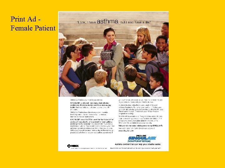 Print Ad Female Patient 