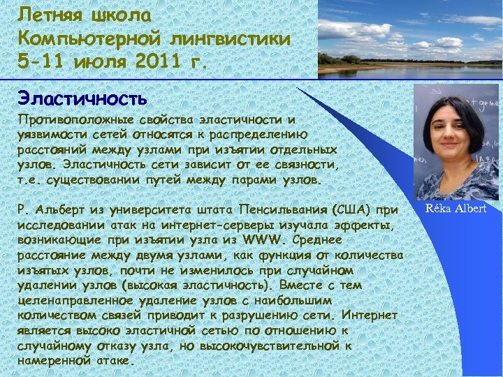 Летняя школа Компьютерной лингвистики 5 -11 июля 2011 г. Эластичность Противоположные свойства эластичности и