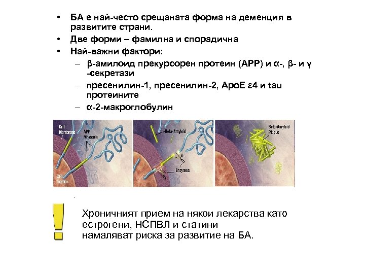  • • • БА е най-често срещаната форма на деменция в развитите страни.