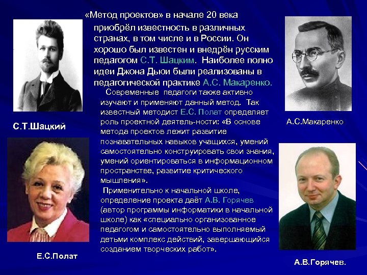 Кто является основоположником метода проектов в обучении