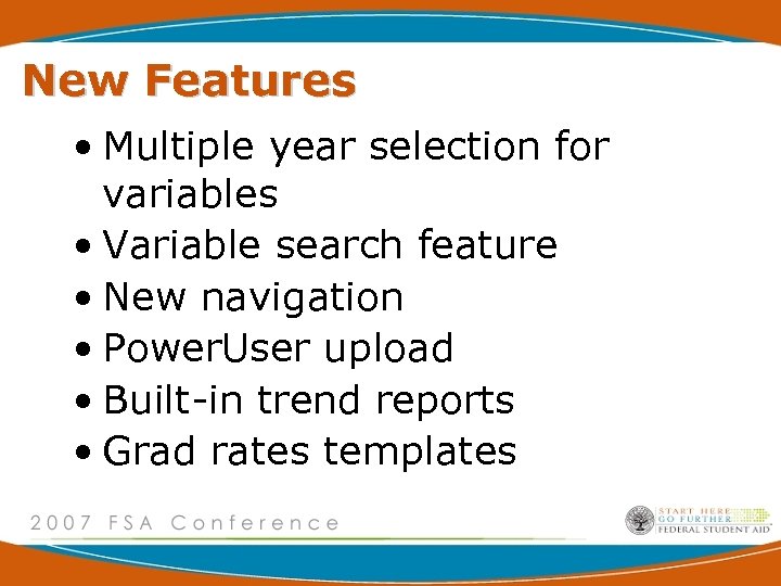 New Features • Multiple year selection for variables • Variable search feature • New