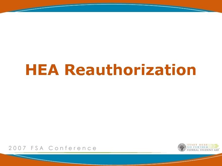 HEA Reauthorization 