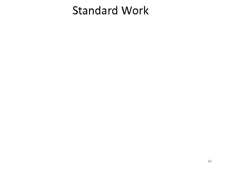 Standard Work 84 