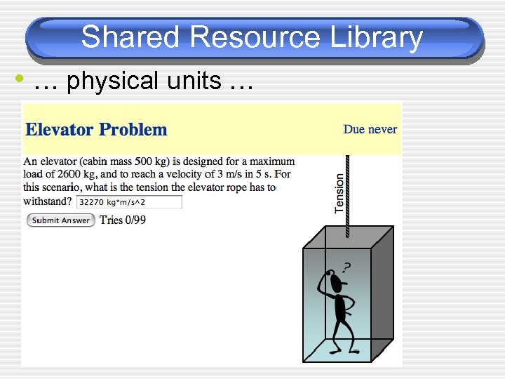 Shared Resource Library • … physical units … 