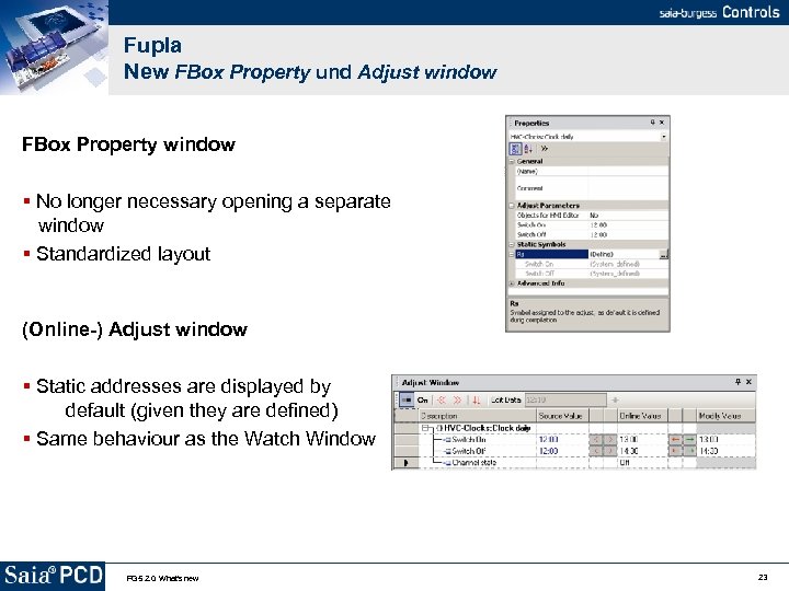 Fupla New FBox Property und Adjust window FBox Property window No longer necessary opening