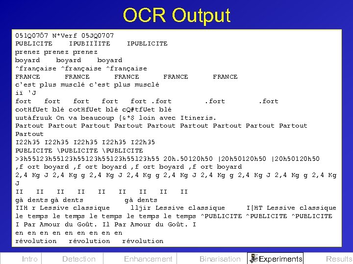 OCR Output 051 Q 07Ô 7 N*Verf 05 JQ 0707 PUBLICITE IPUBIIÏITE IPUBLICITE prenez