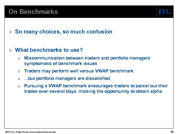 On Benchmarks Ø So many choices, so much confusion Ø What benchmarks to use?
