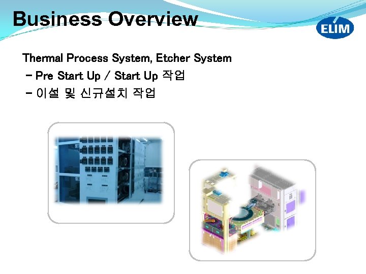 Business Overview Thermal Process System, Etcher System - Pre Start Up / Start Up