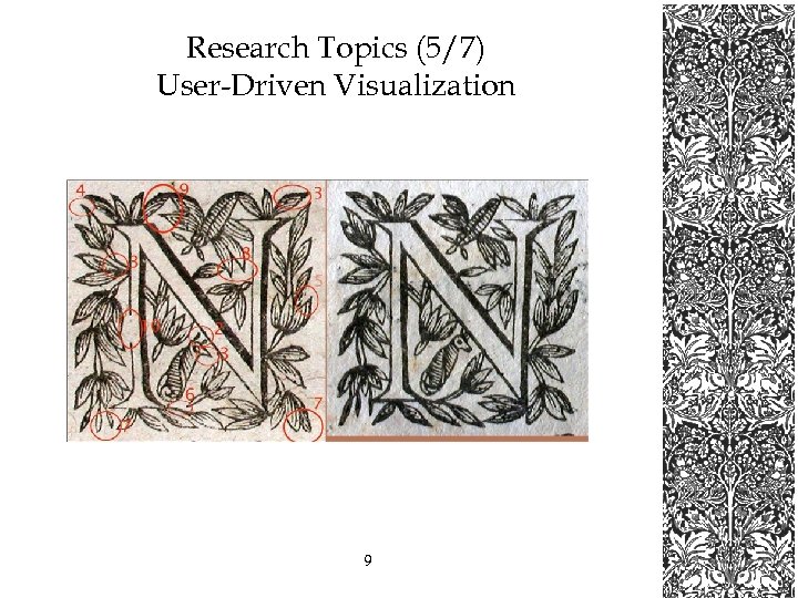 Research Topics (5/7) User-Driven Visualization 9 