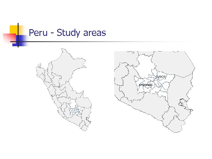 Peru - Study areas 