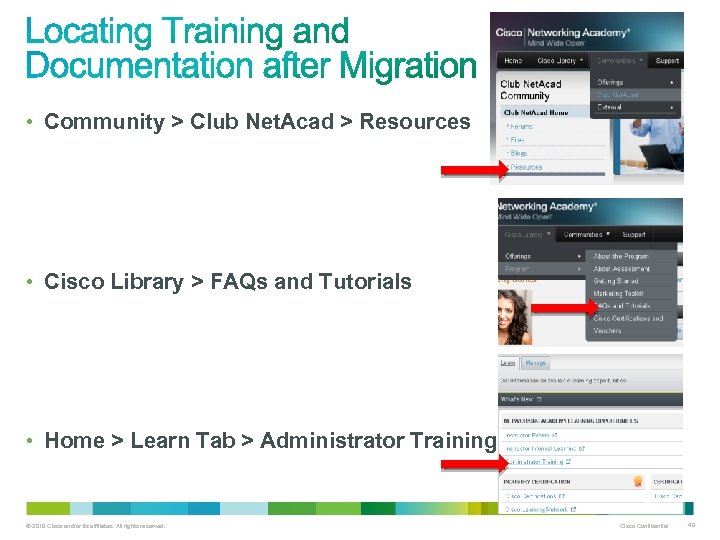  • Community > Club Net. Acad > Resources • Cisco Library > FAQs