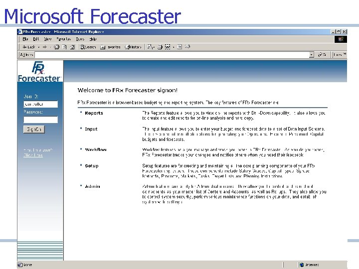 Microsoft Forecaster 