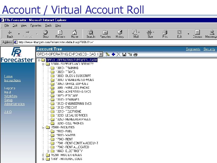 Account / Virtual Account Roll 