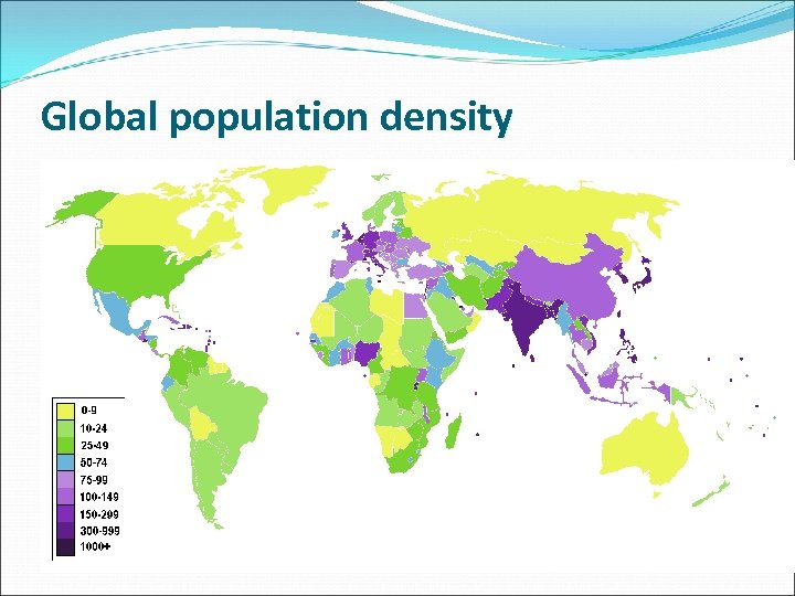 Global population density 
