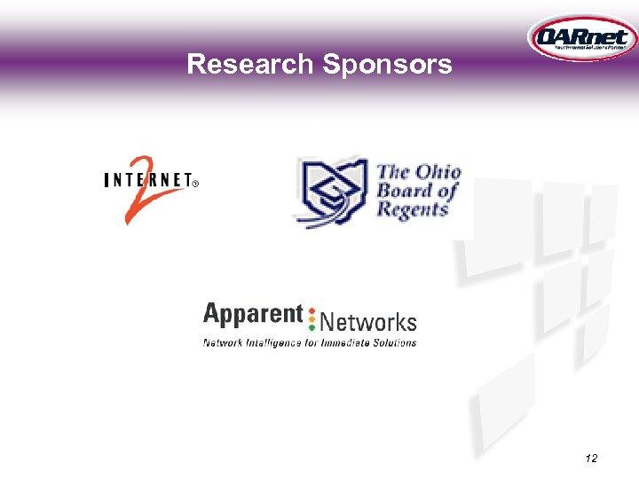 Research Sponsors 12 