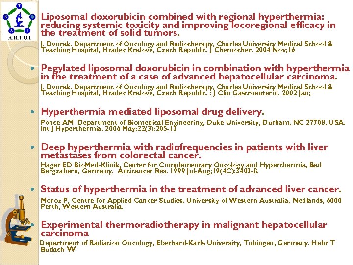  Liposomal doxorubicin combined with regional hyperthermia: reducing systemic toxicity and improving locoregional efficacy