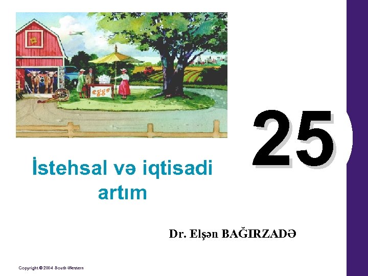 İstehsal və iqtisadi artım 25 Dr. Elşən BAĞIRZADƏ Copyright © 2004 South-Western 