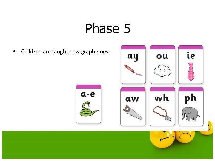Phase 5 • Children are taught new graphemes 